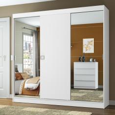 Guarda-Roupa Veneza 3 Portas Correr 2 Espelhos Branco Madesa