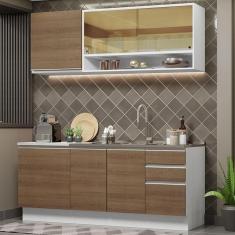 Cozinha Completa 180006 Com Armário E Balcão Branco/Rustic