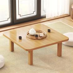 Mesa dobrável de bambu, mesa quadrada de bambu estilo japonês, mesa baixa, mesa de computador, mesa de chá, mesa de café, mesa de altar, mesa de jantar baixa