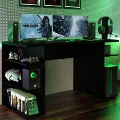 Mesa Gamer Escrivaninha para Computador 9409 Madesa - Preto, Preto
