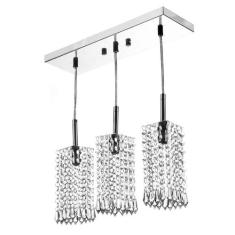 Lustre Para Sala Clearcrillic Triplo Cristal Acrílico - MARRYLUZ