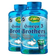 Kit 2 Ômega 3 Brothers 1200mg 180 cápsulas Unilife