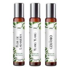 Kit 3 Perfumes Spray 10ml - Florais Marcantes Masculinos - Essência do