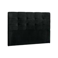 Painel de Cama Box Estofada Queen Clean Plus Suede Negro - Simbal