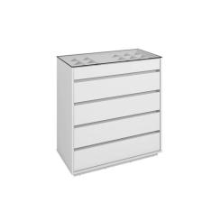 Comoda 5 Gavetas Belize Branco - Casa D