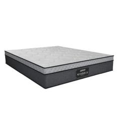 Colchão Casal Molas Ensacadas Pillow Maximus 138x188x24cm Gazin Cinza/Branco - Suporta até 120Kg por Pessoa