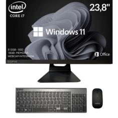 Computador All In One 16gb Ram Intel Core I7 Ssd 512GB Tela 23.8 Full 