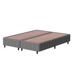 Base Box King Size Probel Village com Revestimento em Tecido Poliéster 38x193x203cm - Preto