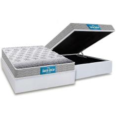 Cama Box Baú Casal: Colchão Anatômico Probel D45 / Ep Guarda Costas Próextreme + Base Crc Courano White(138x188)