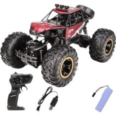 Brinquedo Carrinho Controle Remoto Recarregável off Road 4X4 Rock Craw