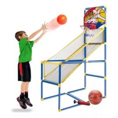 Brinquedo Kit Completo Cesta De Basquete Infantil Aro Bola - 99 Toy