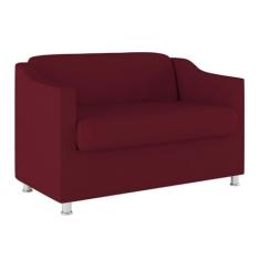 Sofá Namoradeira Sala de Espera Elegante Suede – Balaqui Cor:marsala