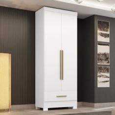 Guarda Roupa 100% MDF 2 Portas 1 Gaveta Smart Plus Espresso Móveis