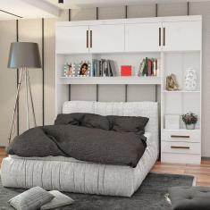 Guarda Roupa Modulado Paris 4 Portas 2 Gavetas Branco