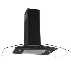 Coifa Fogatti de Parede Clean Vidro Curvo Black 90cm