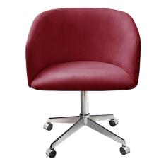 Poltrona Atenas Cadeira Decorativa Giratória com Rodinhas Escritório Home Office