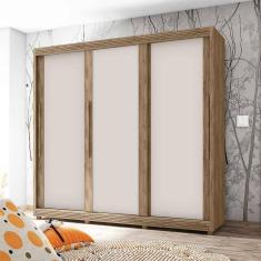 Guarda Roupa 3 Portas de Correr Veneto 5 Gavetas com Pés - Lanza