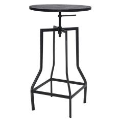 Mesa alta bistro bar industrial tampo madeira loft Turner