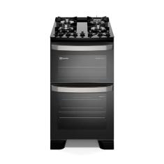 Fogão 4 bocas Electrolux Preto Experience Mesa vidro, 2 Fornos e Tripla Chama (FE4DP) (220 Volts)