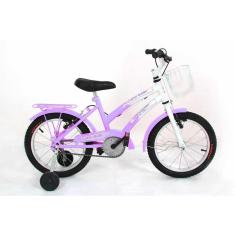 Bicicleta Infantil Menina Aro 16 Completa C/ Cesta Feminina-Feminino