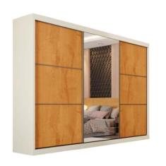 Guarda Roupa Bragança 1 Porta Espelhada MDF - Móveis Europa - Moveis E