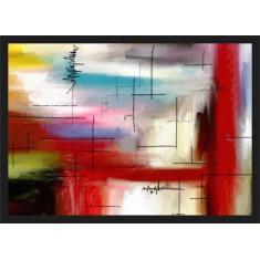 Quadro Decorativo Abstrato Moderno  Salas Decoração - Vital Quadros