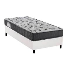 Cama Box Solteiro: Colchão Ortopédico Ortobom D33/ep Fort Tech Iso 100Base Courano White(88x188)