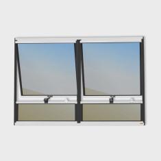 Janela de Alumínio Maxim-Ar 2 Seções 80x120cm Vidro Espelhado Plus Brimak