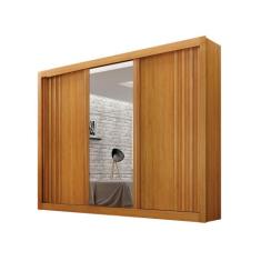 Guarda-roupa Casal 100% MDF 3 Portas 4 Gavetas com Espelho Central Mil