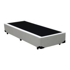 Base Box Blindado Solteiro Homequeen material sintético Branco 40x88x1
