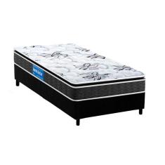 Cama Box Solteiro: Colchão Espuma D33 Probel Guarda Costas Premium Extra Firme + Base Black(88X188)