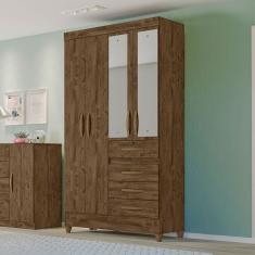 Guarda Roupa Solteiro com Espelho 110x204cm Sobral Moval