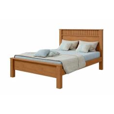 Cama de Casal Athenas Amendoa/Off White-Amendoa - Lopas