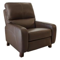 Poltrona do Papai Reclinável Manual Viena Two Way Couro Marrom - Gran Belo
