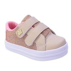 Tênis Nenê Baby Infantil Gliter Holográfico Com Coroa Menina-Feminino