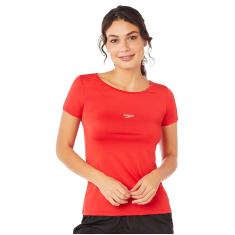 Speedo T-shirt Basic Stretch Fem., Camiseta Manga Curta Feminino, Vermelho (Red), G