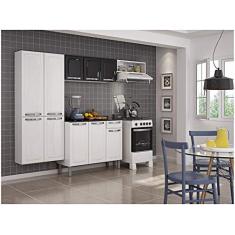 Cozinha Itatiaia Rose Compacta 4 Pecas Preto e Gabinete Branco