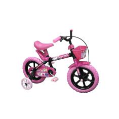 Bicicleta Infantil Arco Íris A12 TK3 Track Preto/Rosa