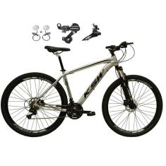  Bicicleta aro 29 Ksw Xlt 24v Câmbios Shimano Freios Hidráulicos Garfo com Suspensão - Prata\Preto