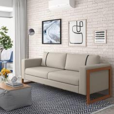 Sofá 3 Lugares 180cm Lin Areia