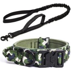 Coleira e Guia Cachorro Grande MADOG Comander VERDE CLARO (M)