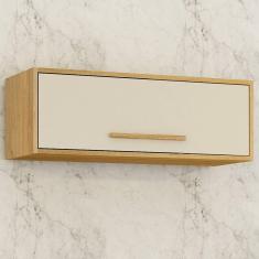 Armário de Cozinha Aéreo Geladeira Salvador Cinamomo/Grafite