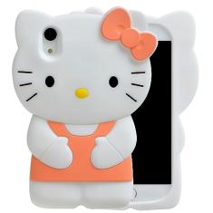 MONEHOYSY Capa de desenho animado para iPhone 6/7/8/SE 2020, moda fofa 3D fofa gatinha kawaii silicone macio animal protetor gel à prova de choque capa traseira de gel à prova de choque para crianças