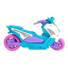 Moto De Brinquedo Scott Feminina Super Divertida Rosa E Azul