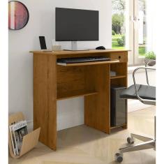 MESA DE COMPUTADOR - MARROM freijó 1 gaveta - VIENA