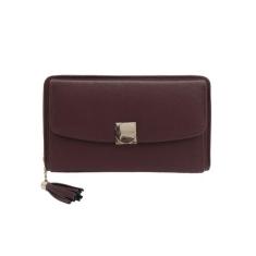 Bolsa carteira feminina transversal porta celular - Lucky Girl, Vinho,