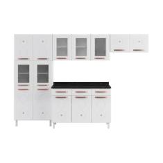 Armário de Cozinha de Aço Completa com Balcão Regina Multimóveis Glass