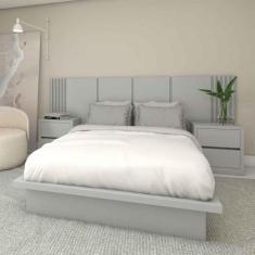 Cama Casal 2 Mesas c/ 2 Gavetas e Cabeceira Sob Medida MDF - Casa Lar 