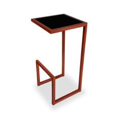 Banqueta Banco Alto Rochester Cozinha Área Gourmet Cobre e Preto - Gen