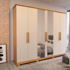 Guarda Roupa Vellar Liso 6 Portas Bom Pastor Naturale-off White - BOM 